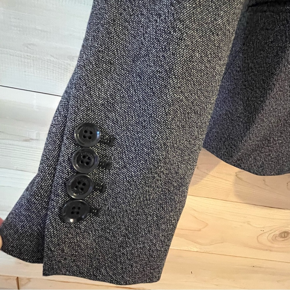 Express Charcoal Grey One Button Fitted Stretch B… - image 4